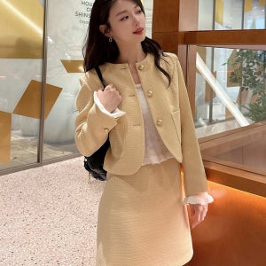 [제로스트릿] [2TYPE] 크리미 트위드 자켓