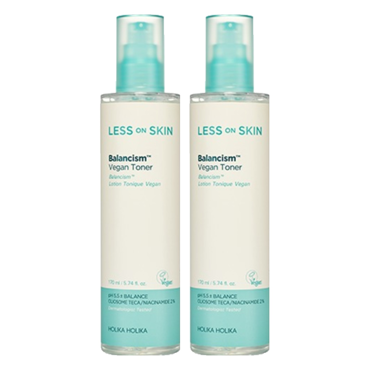 [비건뷰티] 홀리카홀리카 레스온스킨 밸런시즘 비건 토너  170ml  2개