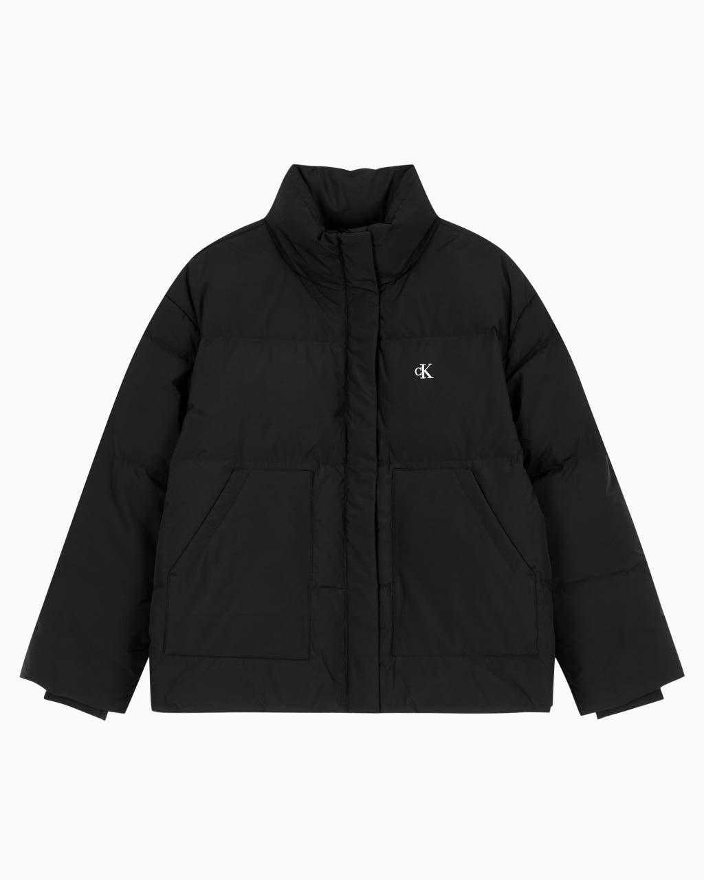 Calvin Klein Jeans 숏랭스 스탠드 카라 푸퍼 자켓 J224676