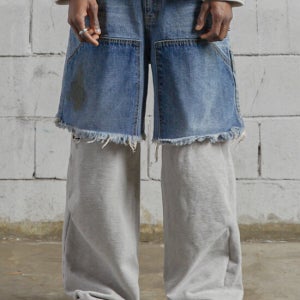 더써든랩 Carpenter Shorts Layered Sweatpants