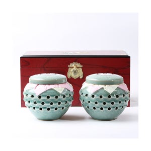 [소백산벌꿀] 국내산100%  - 아카시아벌꿀700g+잡화벌꿀700g 도자기세트, 순수벌꿀, 무설탕 자연숙성벌꿀