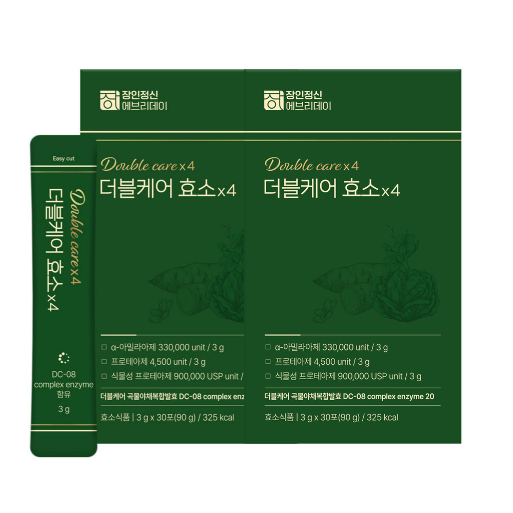 장인정신 에브리데이 더블케어 효소 X4  2개  90g