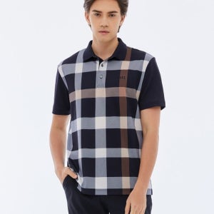 [닥스 골프 남성] 닥스 클래식 체크 반팔폴로티셔츠 WGTS4B004N2