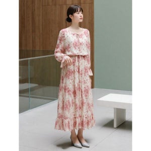 [이앤씨]  EnC 핑크 코쿤드로잉 원피스 ENOW31302J