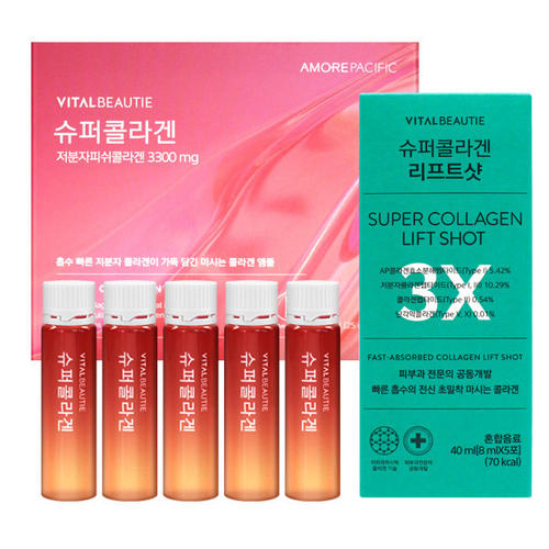 아모레퍼시픽 바이탈뷰티 슈퍼<b>콜라겐</b> 앰플 30개입 + 슈퍼<b>콜라겐</b> 리프트샷 5포입