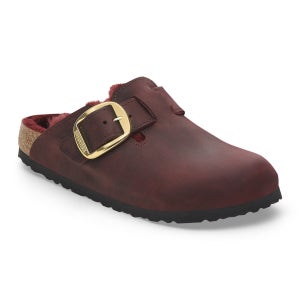 보스턴 빅 버클 시어링 천연 오일드 가죽 진판델