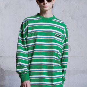 [디써티원] Multi Stripe Long-Sleeved T-Shirt (Green) DU25SK3002GN