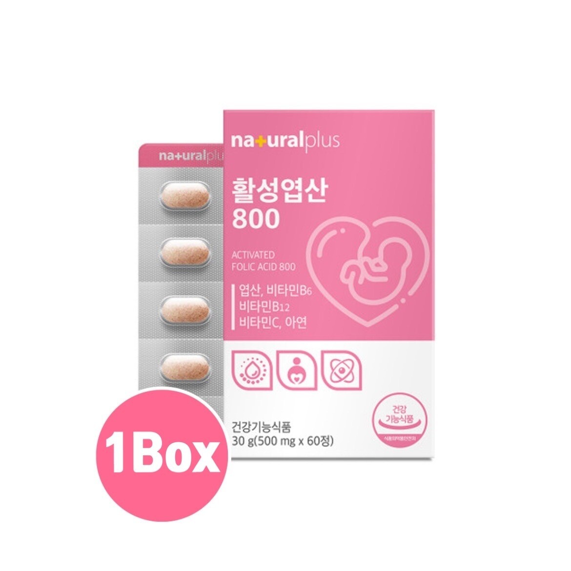 <b>내츄럴플러스 임산부</b>엽산 활성형 엽산 영양제 800 미오이노시톨 아연 비타민BC 해조칼슘 효능 효과 고함량