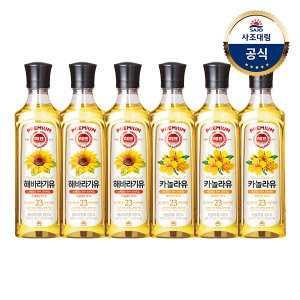 사조대림 사조대림 해표 해바라기유500mlx3병+카놀라유500mlx3병 (총6병)