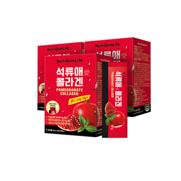 <b>뉴트리원라이프</b> 뉴트리원 <b>석류애 콜라겐</b> 젤리스틱 20g x 14포 x 3박스