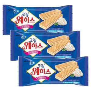 해태제과 해태제과 크림 웨하스 50g x 3개 대용량 과자 사무실 간식