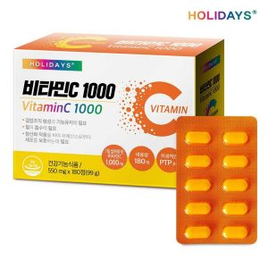 홀리데이즈 <b>홀리데이즈 비타민C</b> 1000 1박스 180정