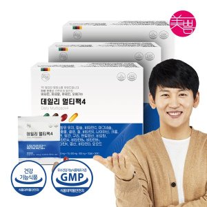 <b>미쁨생활건강</b> 데일리멀티팩4 비타민/미네랄/루테인/<b>오메가3</b> 3박스 (총 90포)