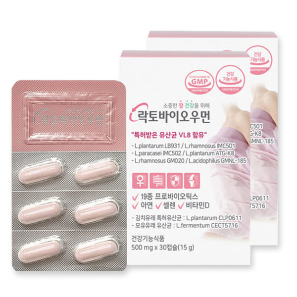 <b>씨에이치헬스바이오</b> 닥터 락토바이오우먼 30캡슐X2박스 여성유산균