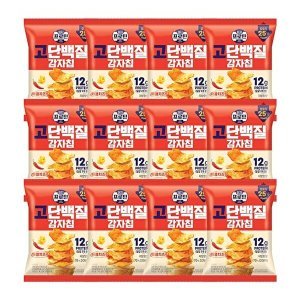 롯데웰푸드 롯데웰푸드 이지프로틴 고단백질 감자칩 매콤치즈맛 50g x 12개
