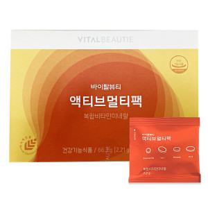 바이탈뷰티 바이탈뷰티 액티브 멀티팩 2.21g X 30포 복합 미네랄 <b>비타민</b> 간편관리