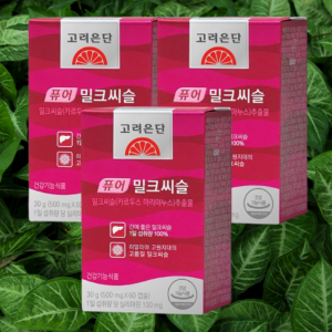 고려은단 퓨어 푸어 밀크씨슬 60캡슐 3박스 6개월분 <b>고려은단 간</b>건강 밀크 씨슬
