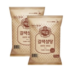백설 CJ 백설 갈색설탕 15kg 2개