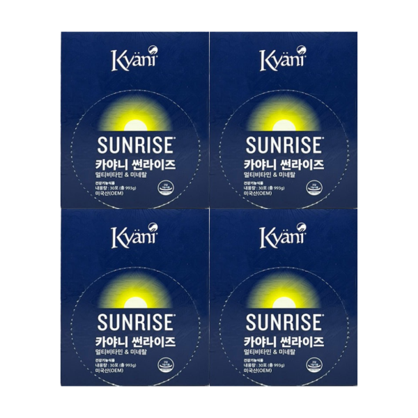 <b>카야니</b> 메온셀 <b>카야니</b> 썬라이즈 33.1g X 30포 4박스 멀티<b>비타민</b> 미네랄