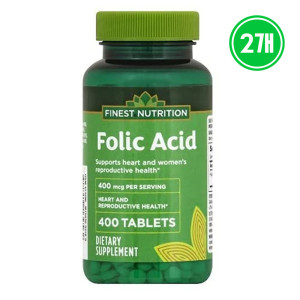 2개 Finest Nutrition Folic 400mcg <b>엽산</b> 400캡슐