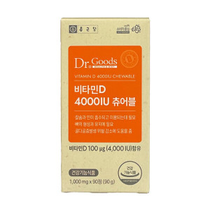종근당건강 종근당건강 <b>닥터굿스 비타민D</b> 4000IU 츄어블 1000mg x 90정