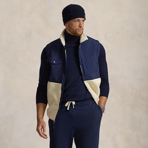 폴로 랄프로렌 맨 하이브리드 플리스 조끼 710859235004/4959005 Cream/Navy