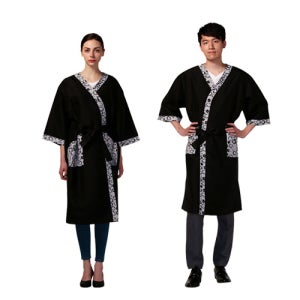 요들 맨즈 몽돌 배색 가운 미용실 손님가운 유니폼