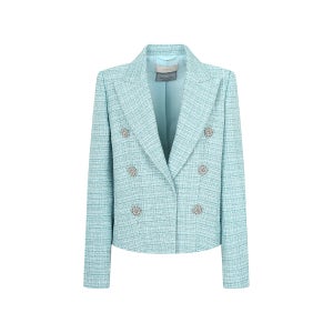 [지고트(OUTLET)] 트위드 더블 쥬얼 버튼 재킷 (MINT) JR3A0JK603