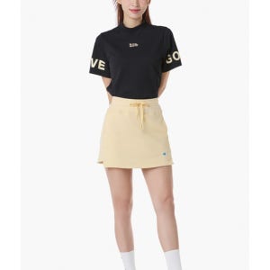 [르꼬끄 골프] [온라인전용] 여성 레터링 포인트 져지 스커트 (GQ122LSK24) GQ122LSK24_PYLW