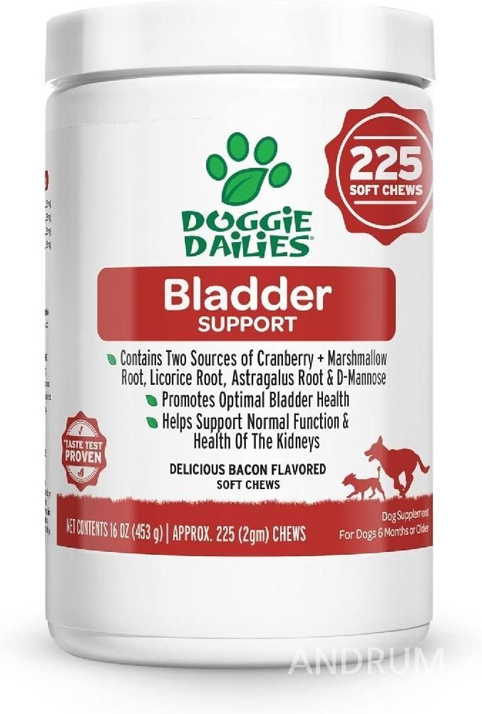 도기데일리스 <b>블래더서포트</b> 강아지 크랜베리 보충제 225소프트츄 유리너리 서포트