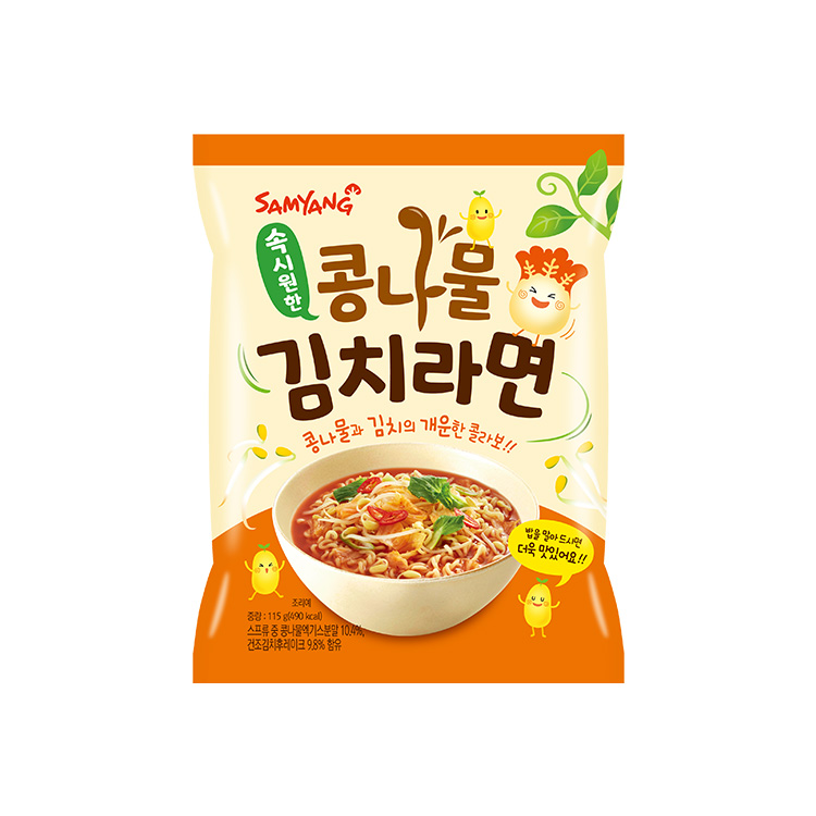 Samyang Bean Sprout Kimchi Ramen, 115g, 16pcs