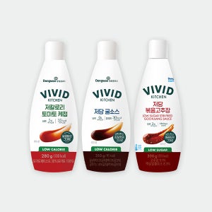 [어남선생 무침만두] 비비드키친 저칼로리 토마토케첩 280g + 저당 굴소스 310g + 저당 볶음고추장 300g