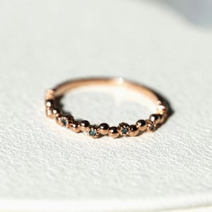 14k 블루 다이아몬드 버블 반지, 주얼사라