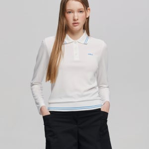 [투에니스홀] 여성 요꼬 포인트 PK 긴팔 카라 티셔츠 [BLUE] THFSTL2011