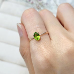 14k 올리브그린 페리도트 반지, 피에트라pietra