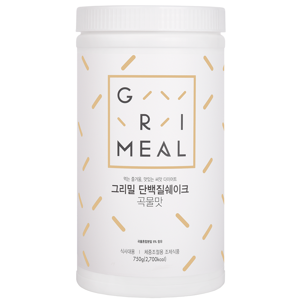 뉴밀 <b>그리밀</b> 단백질 쉐이크 곡물맛 , 750g, 1개