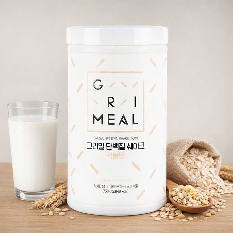 뉴밀 <b>그리밀</b> 단백질 쉐이크 곡물맛 , 750g, 1개