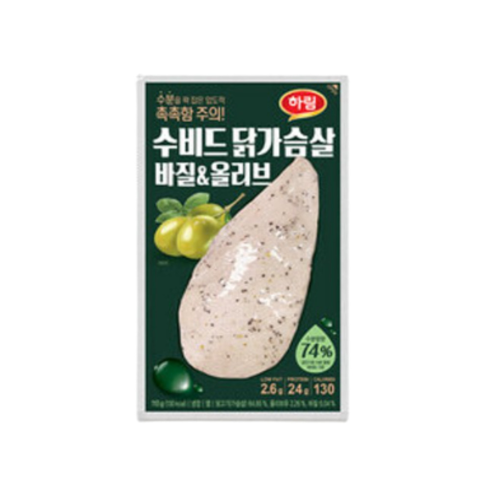 수비드 닭가슴살 바질&올리브 제품 이미지