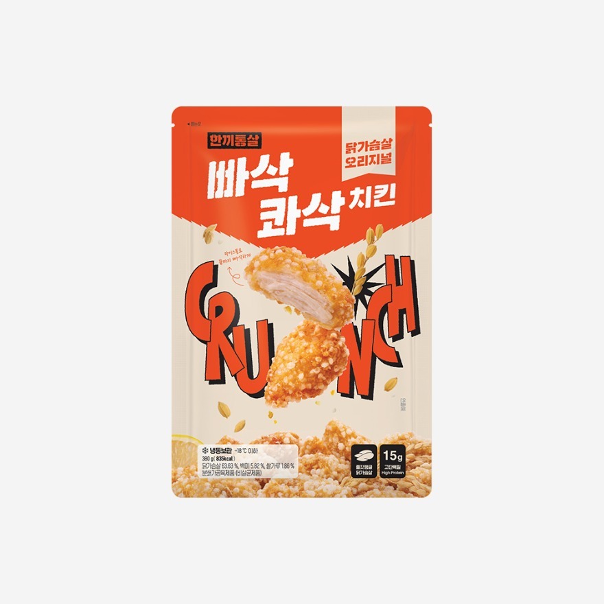 한끼통살 빠삭과삭치킨 닭가슴살 오리지널 제품 이미지