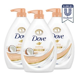 도브 스위트 코코넛 밀크 바디워시 1L 3개