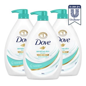 도브 센서티브 바디워시 1L 3개