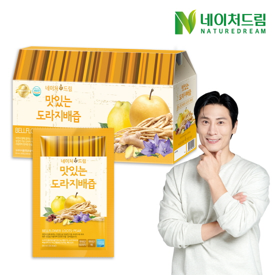 [4+1 추가증정] <b>네이처드림</b> 맛있는 국내산 도라지배즙 30포[배도라지즙,목<b>감기</b>,도라지배즙,환절기,목건강,건강즙,명절선물]