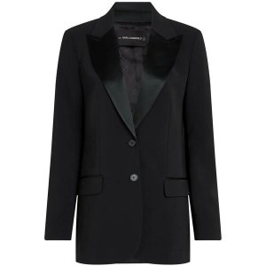 칼 라거펠드 일롱게이티드 블레이저 A2W14052999 999 BLACK BLACK 여성
