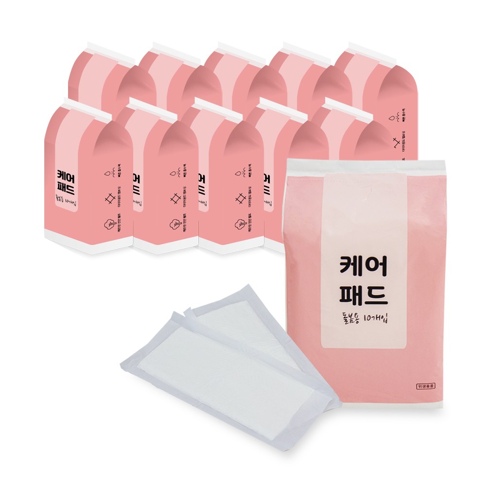 케어패드 성인용 일자형 패드 100매 <b>출산 후</b> 산후조리원 산모패드