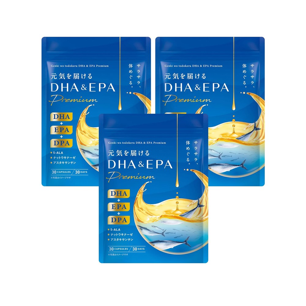 기운전달 <b>DHA EPA DPA</b> 프리미엄 오메가3 5<b>ALA</b> 30정 30일분 3개