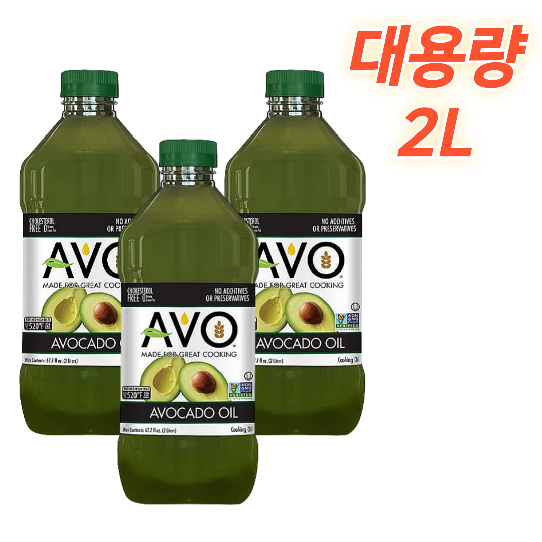 [대용량] <b>아보</b>카도오일 Non GMO AVO NON GMO Avocado Oil  3개  2L