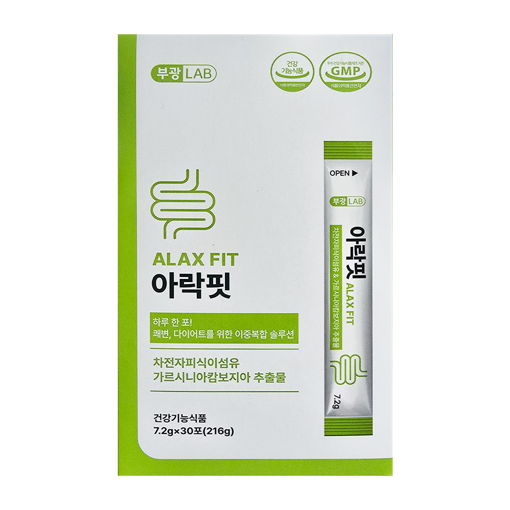 부광 <b>쾌변</b> 다이어트 차전자피식이섬유 가르시니아캄보지아 추출물 아락핏 30포  1개  30회분