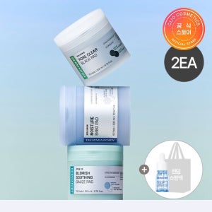 [2EA] 더마토리 NEW 토너 패드,(증정)히알샷 앰플10ml,쇼핑백