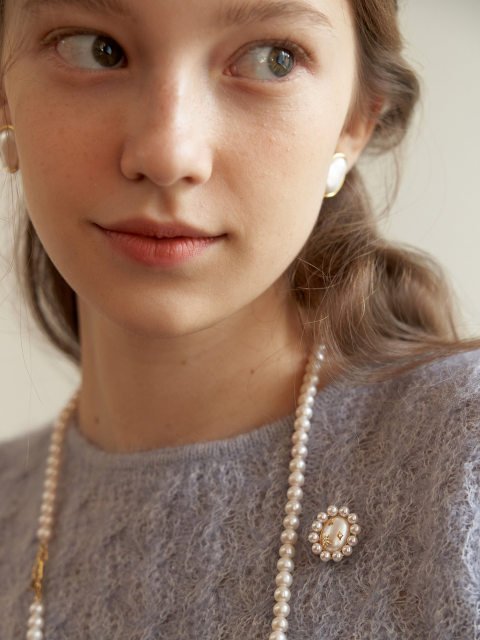 [타티아나] Milky way Antique Pearl Brooch_BCH0093