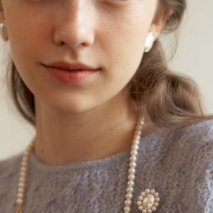 [타티아나] Milky way Antique Pearl Brooch_BCH0093